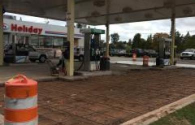 commercial gas station tear-out and repour 