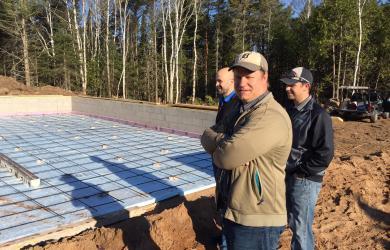 mohawk technologies heated floor installation with Gatorbar 