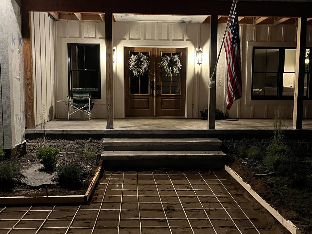 Gatorbar rebar in walkways 