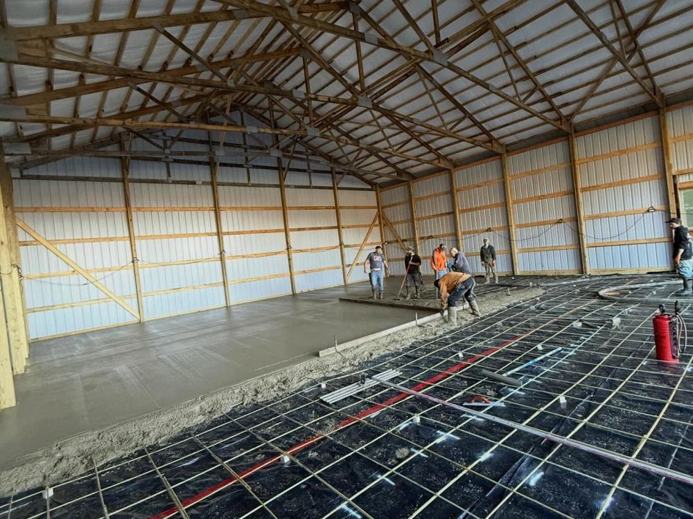 Pole Barn Pour