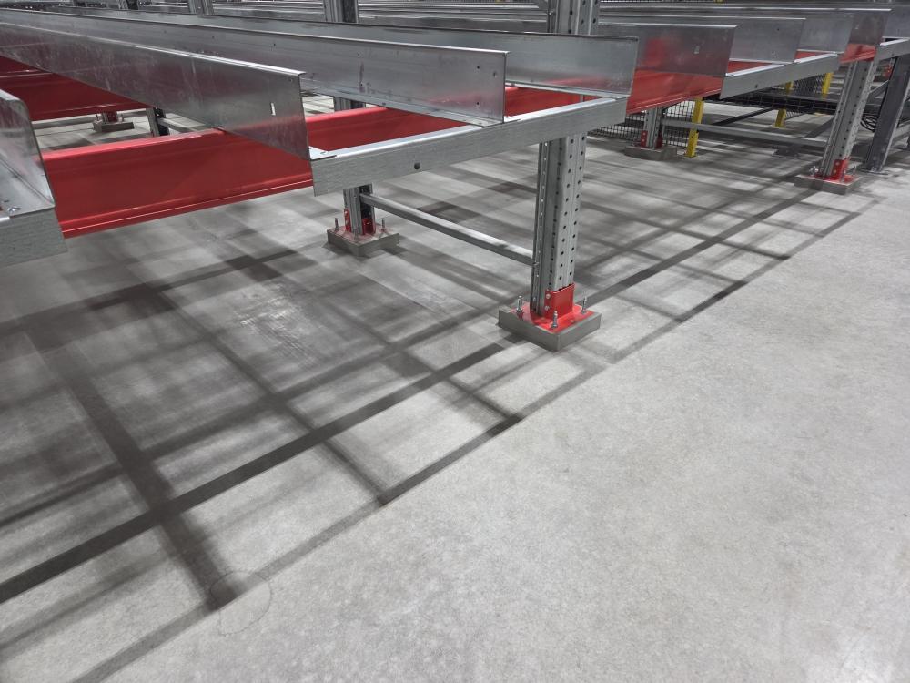 Storage Shelves and Finished Concrete